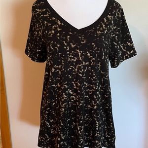 NWT LuLaRoe Small Christy T Black & Brown animal print